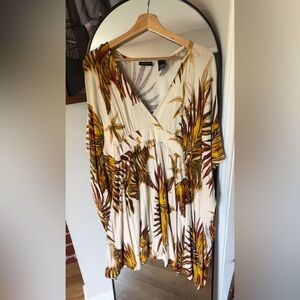 New York & Company Multicolor Tropical Dress